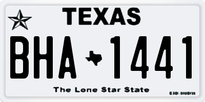 TX license plate BHA1441