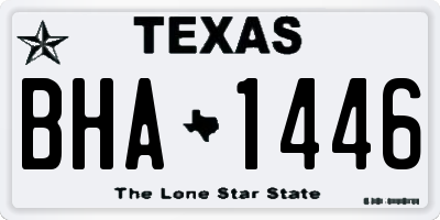 TX license plate BHA1446