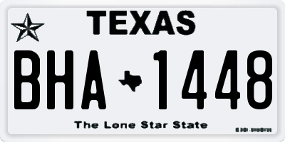 TX license plate BHA1448