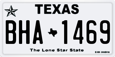 TX license plate BHA1469