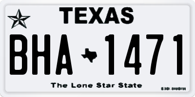 TX license plate BHA1471