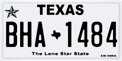 TX license plate BHA1484