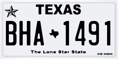 TX license plate BHA1491