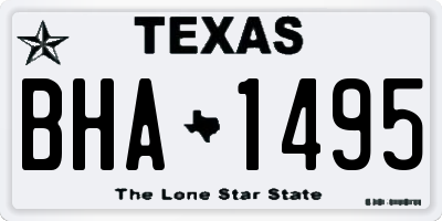 TX license plate BHA1495