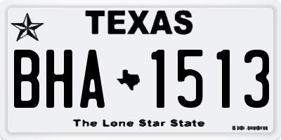 TX license plate BHA1513