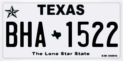 TX license plate BHA1522