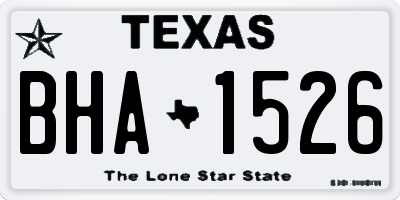 TX license plate BHA1526
