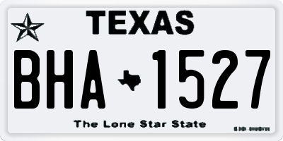 TX license plate BHA1527