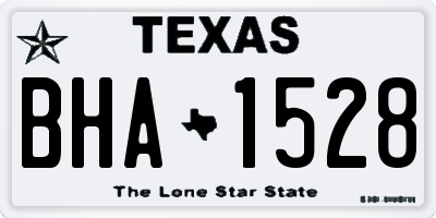 TX license plate BHA1528