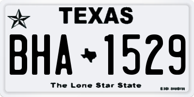 TX license plate BHA1529