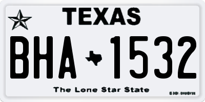 TX license plate BHA1532