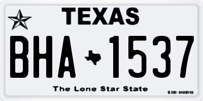 TX license plate BHA1537