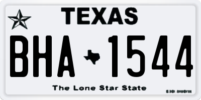 TX license plate BHA1544