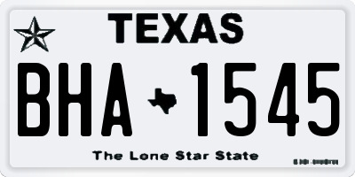 TX license plate BHA1545