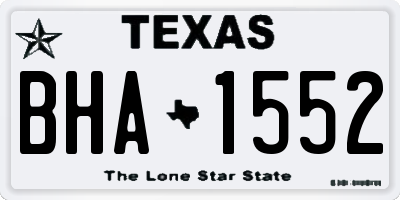 TX license plate BHA1552