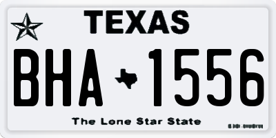 TX license plate BHA1556