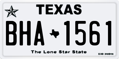 TX license plate BHA1561