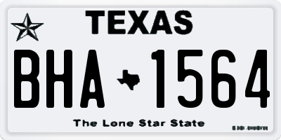 TX license plate BHA1564