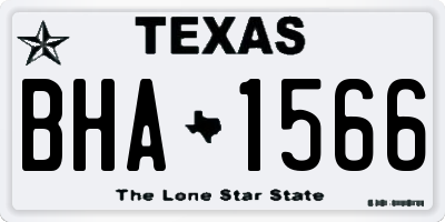 TX license plate BHA1566
