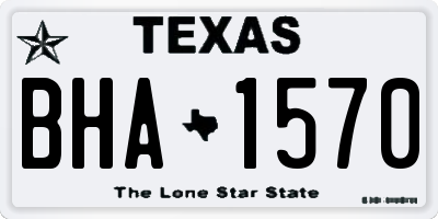 TX license plate BHA1570