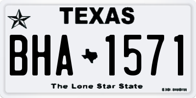 TX license plate BHA1571