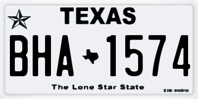 TX license plate BHA1574