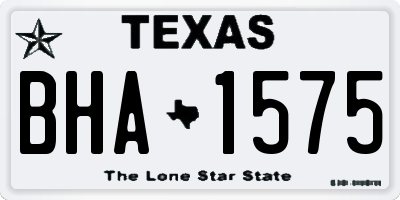 TX license plate BHA1575