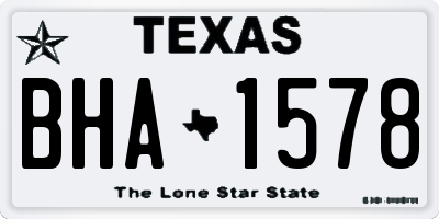 TX license plate BHA1578