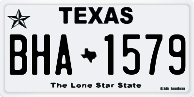 TX license plate BHA1579