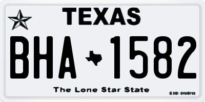 TX license plate BHA1582