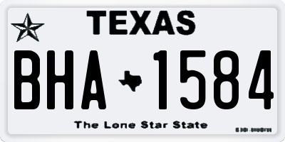 TX license plate BHA1584