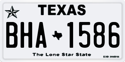 TX license plate BHA1586