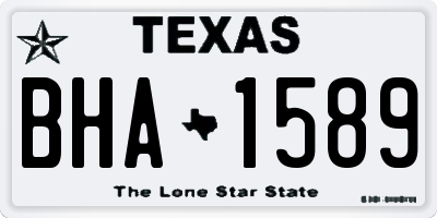 TX license plate BHA1589