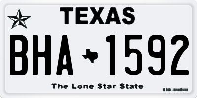 TX license plate BHA1592