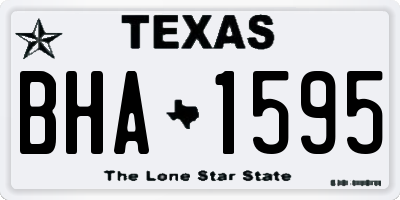 TX license plate BHA1595