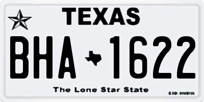 TX license plate BHA1622