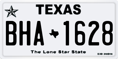 TX license plate BHA1628
