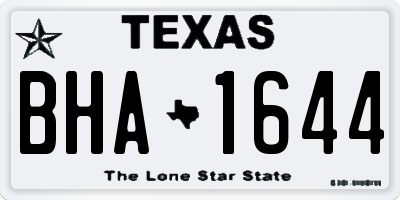 TX license plate BHA1644