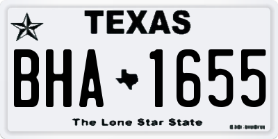 TX license plate BHA1655