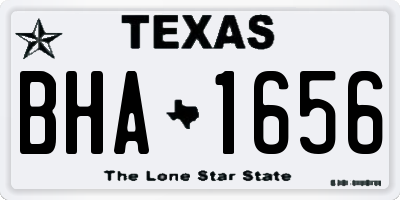 TX license plate BHA1656