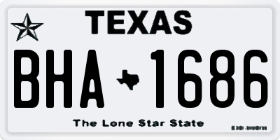TX license plate BHA1686