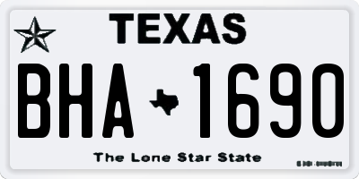 TX license plate BHA1690
