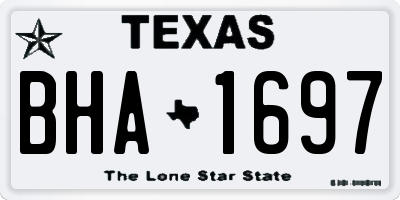 TX license plate BHA1697