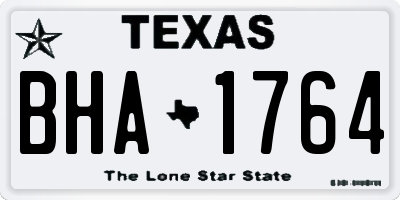 TX license plate BHA1764