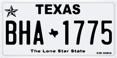 TX license plate BHA1775