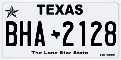 TX license plate BHA2128