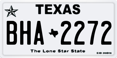 TX license plate BHA2272