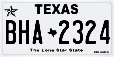 TX license plate BHA2324