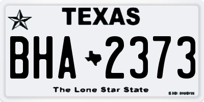 TX license plate BHA2373