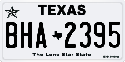 TX license plate BHA2395